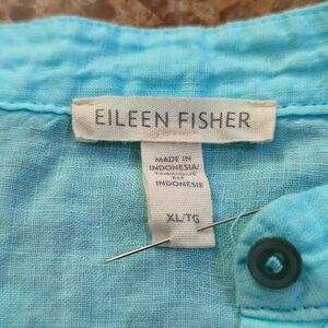 eileen fisher sea foam tunic 32 inches long 25 inches wide under arms linen
